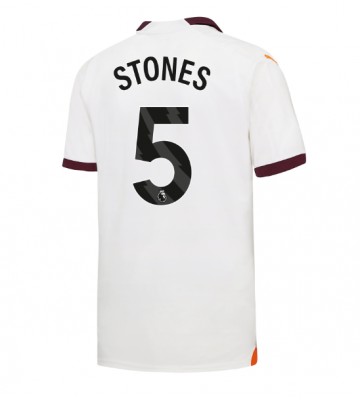 Manchester City John Stones #5 Vieraspaita 2023-24 Lyhyet Hihat